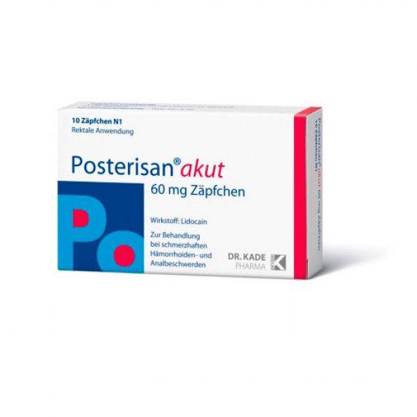 Свечи от геморроя при острых болях POSTERISAN Akut Zäpfchen 10 шт POSTERISAN Свечи от геморроя при острых болях POSTERISAN Akut Zäpfchen 10 шт POSTERISAN