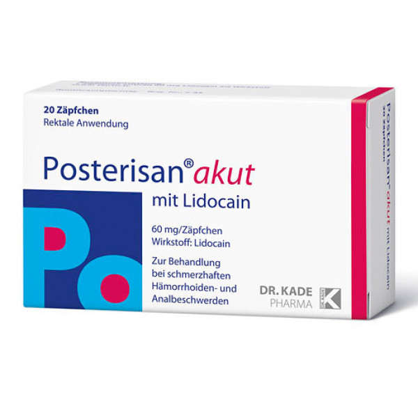 Свечи от геморроя при острых болях POSTERISAN Akut Zäpfchen 20 шт POSTERISAN Свечи от геморроя при острых болях POSTERISAN Akut Zäpfchen 20 шт POSTERISAN