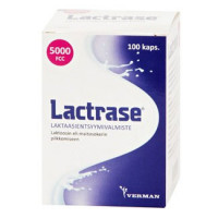 Препарат для расщепления лактозы Lactrase 5000 FCC для 100 капсул Verman
