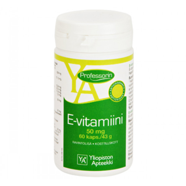 Витамин E PROFESSORIN E-VITAMIINI 50 MG 60 капсул PROFESSORIN Витамин E PROFESSORIN E-VITAMIINI 50 MG 60 капсул PROFESSORIN
