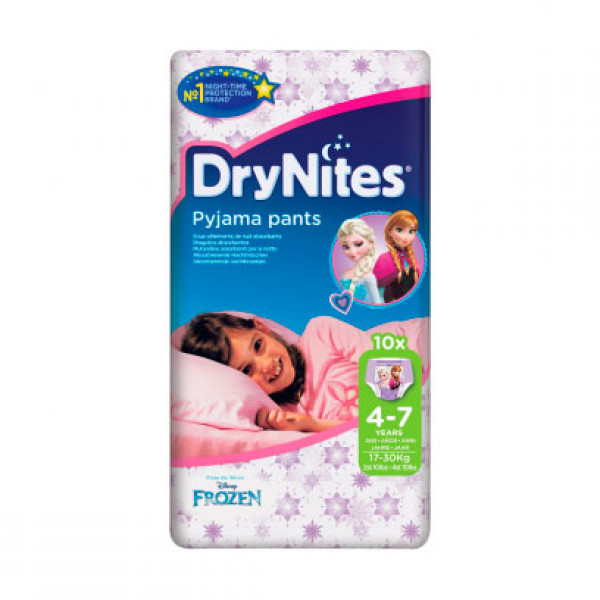 Ночные трусики Pujama Pants для девочек 3-5 лет 16-23 кг 16 шт DryNites Ночные трусики Pujama Pants для девочек 3-5 лет 16-23 кг 16 шт DryNites