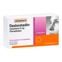 Таблетки от аллергии DESLORATADIN-ratiopharm 5 mg Filmtabletten 20 шт RatioPharm
