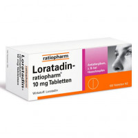 Таблетки от аллергии LORATADIN-ratiopharm 10 mg Tabletten 100 шт RatioPharm