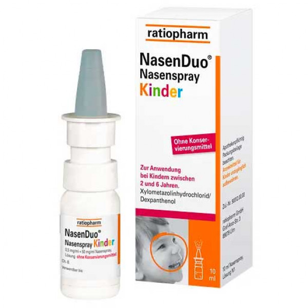 Спрей от насморка для детей NASENDUO Nasenspray Kinder 10 мл RatioPharm Спрей от насморка для детей NASENDUO Nasenspray Kinder 10 мл RatioPharm