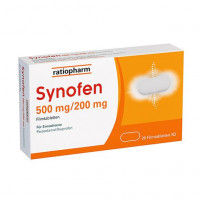 Таблетки от боли SYNOFEN 500 mg/200 mg Filmtabletten 20 шт RatioPharm