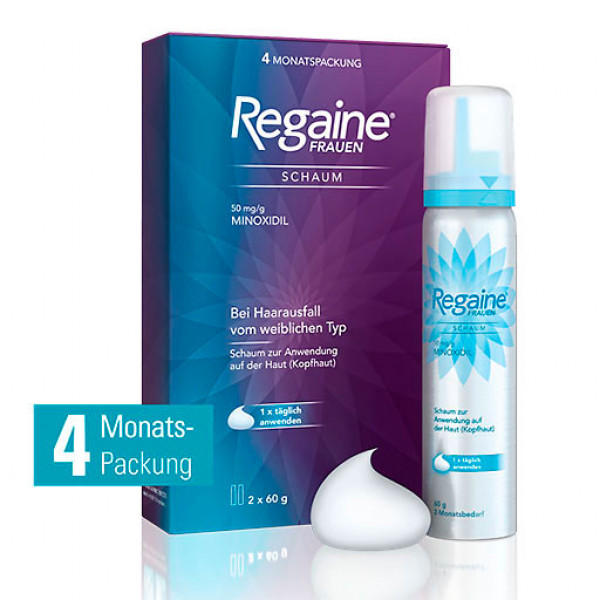 Пена для женщин от выпадения волос REGAINE Frauen Schaum 50 mg/g 2 X 60 мл REGAINE Пена для женщин от выпадения волос REGAINE Frauen Schaum 50 mg/g 2 X 60 мл REGAINE