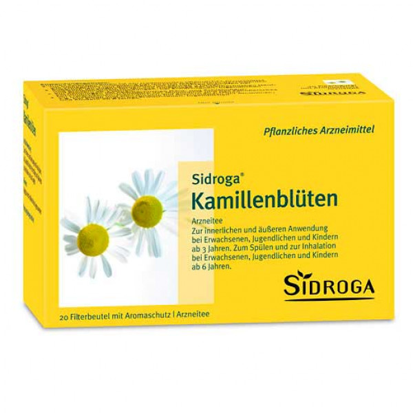 Чай с ромашкой для желудка SIDROGA Kamillenblüten Tee Filterbeutel 20 шт SIDROGA Чай с ромашкой для желудка SIDROGA Kamillenblüten Tee Filterbeutel 20 шт SIDROGA