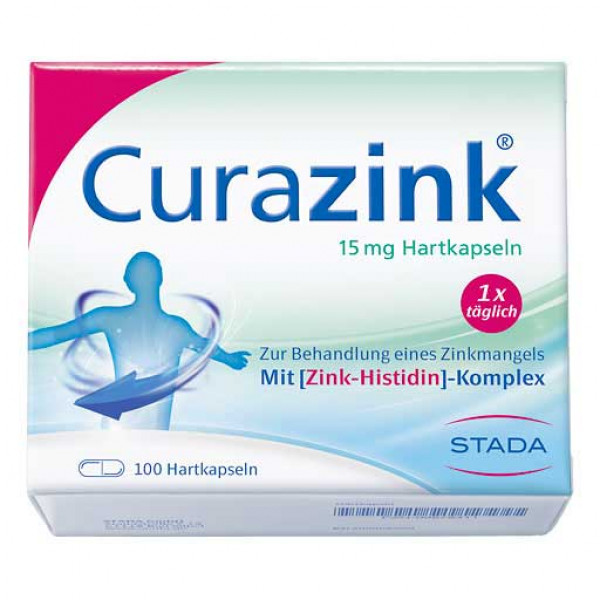 Капсулы при дефиците цинка CURAZINK Hartkapseln 100 шт Stada Капсулы при дефиците цинка CURAZINK Hartkapseln 100 шт Stada