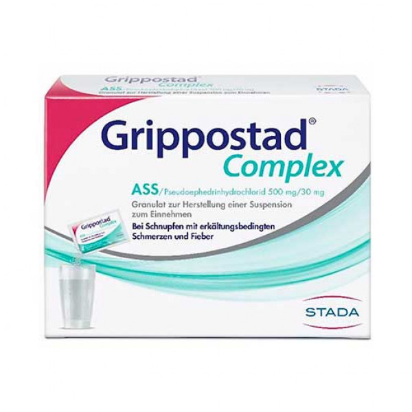 Гранулы от простуды GRIPPOSTAD Complex ASS/Pseudoephedrin 500 mg/30 mg 10 пакетов Stada Гранулы от простуды GRIPPOSTAD Complex ASS/Pseudoephedrin 500 mg/30 mg 10 пакетов Stada