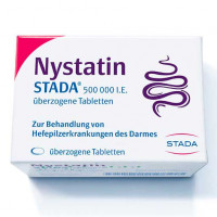 Таблетки от дрожжевых заболеваний кишечника. NYSTATIN STADA 500.000 I. E. überzogene 100 шт Stada Таблетки от дрожжевых заболеваний кишечника. NYSTATIN STADA 500.000 I. E. überzogene 100 шт Stada