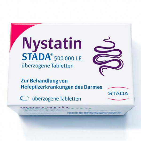 Таблетки от дрожжевых заболеваний кишечника. NYSTATIN STADA 500.000 I. E. überzogene 50 шт Stada Таблетки от дрожжевых заболеваний кишечника. NYSTATIN STADA 500.000 I. E. überzogene 50 шт Stada