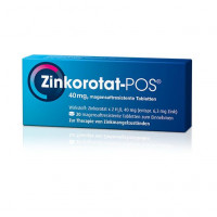 Таблетки для лечения дефицита цинка ZINKOROTAT POS magensaftresistente Tabletten 20 шт URSAPHARM Таблетки для лечения дефицита цинка ZINKOROTAT POS magensaftresistente Tabletten 20 шт URSAPHARM