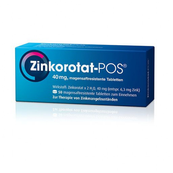 Таблетки для лечения дефицита цинка ZINKOROTAT POS magensaftresistente Tabletten 50 шт URSAPHARM Таблетки для лечения дефицита цинка ZINKOROTAT POS magensaftresistente Tabletten 50 шт URSAPHARM
