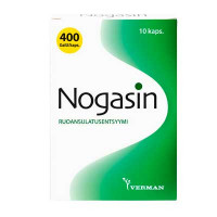 Препарат для лечения желудка и метеоризма NOGASIN KAPS 10 капсул Verman