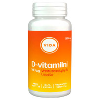 Витамин Д D3-vitamiini 100 мкг 200 капсул Vida Витамин Д D3-vitamiini 100 мкг 200 капсул Vida