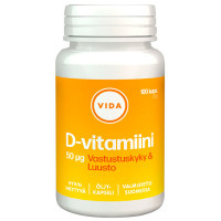 Витамин Д D3-vitamiini 50 мкг 100 капсул Vida Витамин Д D3-vitamiini 50 мкг 100 капсул Vida