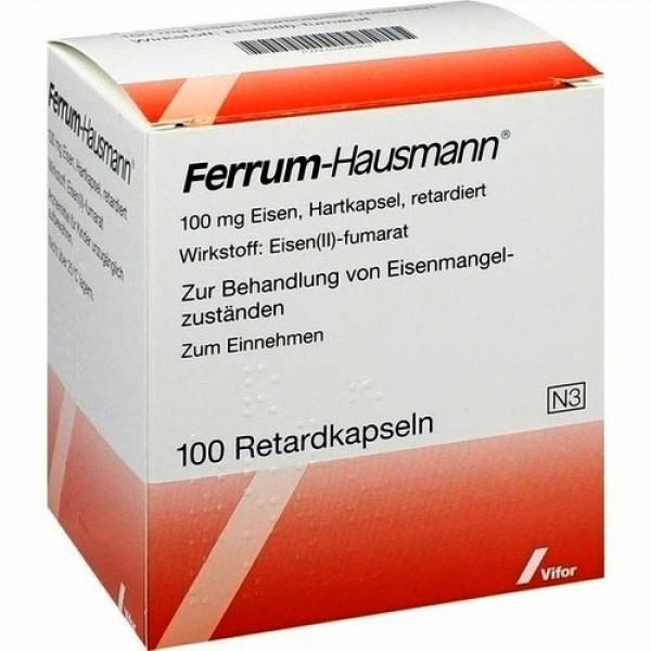 Капсулы с железом FERRUM HAUSMANN Retardkapseln 100 шт Vifor Pharma Капсулы с железом FERRUM HAUSMANN Retardkapseln 100 шт Vifor Pharma