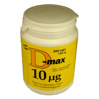 Витамины D-Max 10 mg 300 таблеток Vitabalans