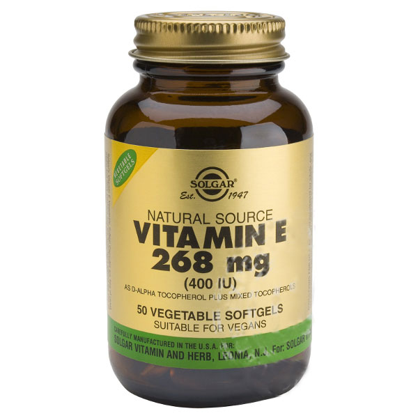 Витамин Vitamin E 268 мг (400 IU) 50 капсул Solgar Витамин Vitamin E 268 мг (400 IU) 50 капсул Solgar