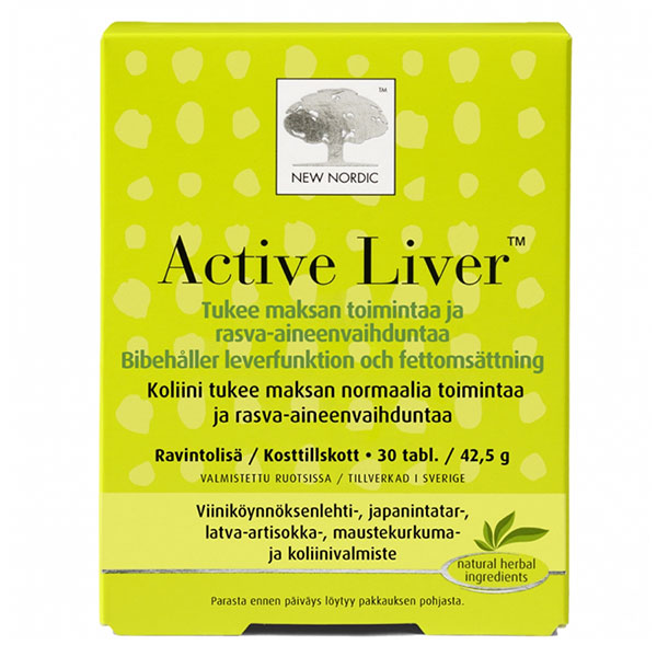 Витамины для печени Active Liver 30 таблеток New Nordic Витамины для печени Active Liver 30 таблеток New Nordic