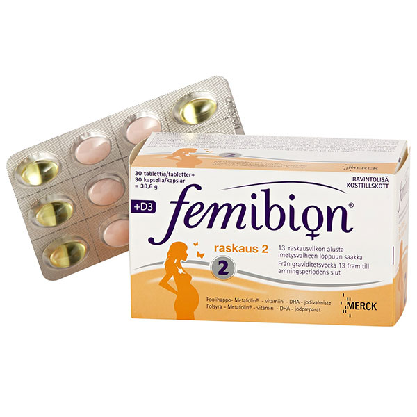 Витамины беременным женщинам FEMIBION 2 + D3 таблетки и капсулы 28 + 28 шт Merck Витамины беременным женщинам FEMIBION 2 + D3 таблетки и капсулы 28 + 28 шт Merck