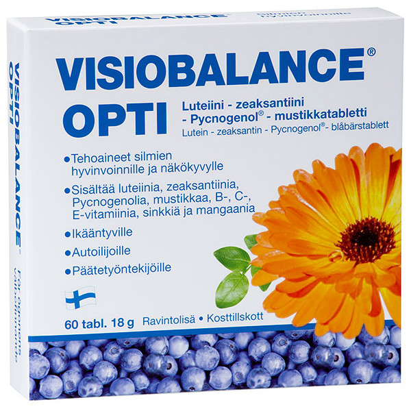 Витамины с экстрактом черники Visiobalance Opti 60 таблеток Hankintatukku Витамины с экстрактом черники Visiobalance Opti 60 таблеток Hankintatukku