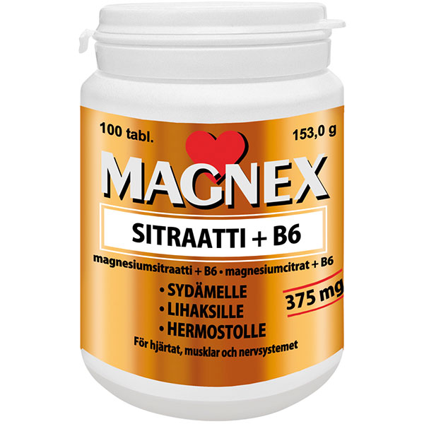 Витамины с магнием и B6 MAGNEX SITRAATTI + B6 100 таблеток Vitabalans Витамины с магнием и B6 MAGNEX SITRAATTI + B6 100 таблеток Vitabalans