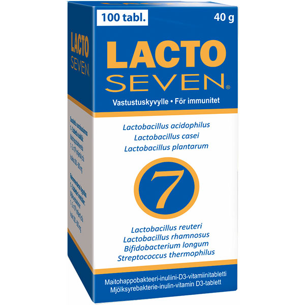 Витамины с молочно-кислыми бактериями Lacto Seven 100 таблеток Vitabalans Витамины с молочно-кислыми бактериями Lacto Seven 100 таблеток Vitabalans