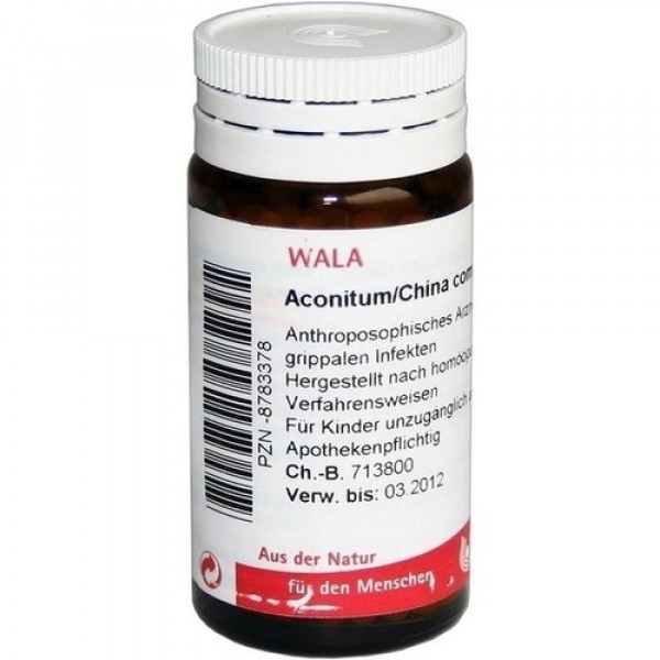 Гомеопатическое средство ACONITUM/CHINA comp.Globuli 20 гр WALA Гомеопатическое средство ACONITUM/CHINA comp.Globuli 20 гр WALA