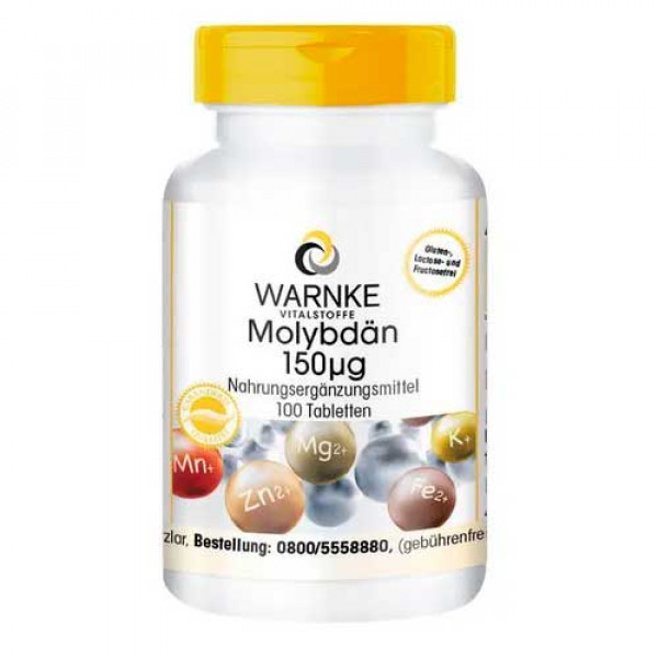 Таблетки с молибденом MOLYBDÄN 150 μg Tabletten 100 шт Warnke Vitalstoffe Таблетки с молибденом MOLYBDÄN 150 μg Tabletten 100 шт Warnke Vitalstoffe