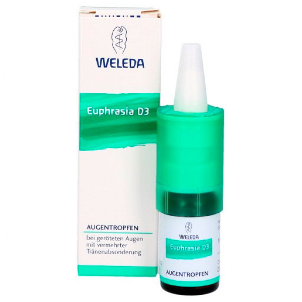 Капли для глаз Euphrasia D3 Augentropfen 10 мл Weleda Капли для глаз Euphrasia D3 Augentropfen 10 мл Weleda