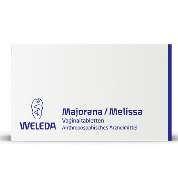 Вагинальные таблетки при воспалении влагалища MAJORANA/MELISSA Vaginaltabletten 10 шт Weleda Вагинальные таблетки при воспалении влагалища MAJORANA/MELISSA Vaginaltabletten 10 шт Weleda