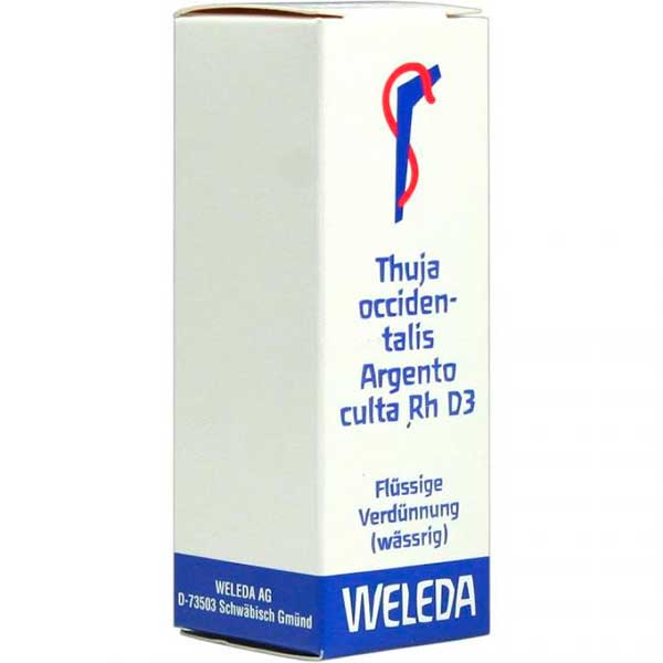 Капли при слабости THUJA OCCIDENTALIS ARGENTO culta Rh D 3 Dilution 20 мл Weleda Капли при слабости THUJA OCCIDENTALIS ARGENTO culta Rh D 3 Dilution 20 мл Weleda