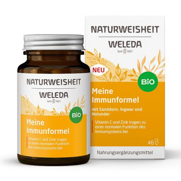 Биологически активная добавка с витамином С и цинком WELEDA Naturweisheit Meine Immunformel Kapseln 46 шт weleda Биологически активная добавка с витамином С и цинком WELEDA Naturweisheit Meine Immunformel Kapseln 46 шт weleda