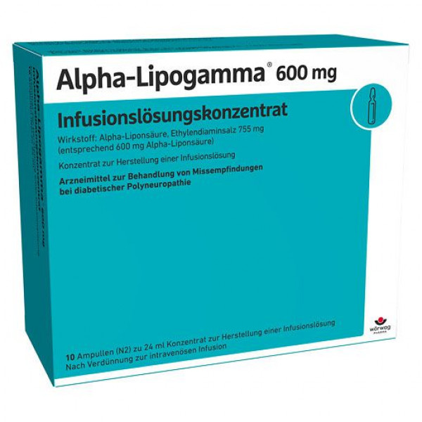 Антиоксидант альфа-липоевая кислота ALPHA-LIPOGAMMA 600 mg Infusionslsg.-Konzentrat 10X24 мл Worwag Антиоксидант альфа-липоевая кислота ALPHA-LIPOGAMMA 600 mg Infusionslsg.-Konzentrat 10X24 мл Worwag