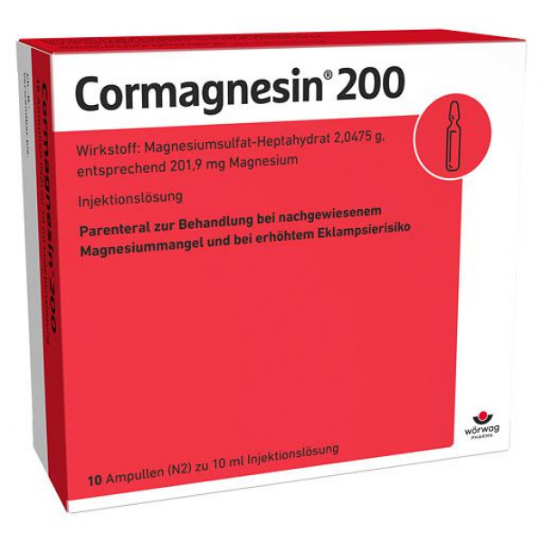 Магний в ампулах CORMAGNESIN 200 Ampullen 10X10 мл Worwag Магний в ампулах CORMAGNESIN 200 Ampullen 10X10 мл Worwag