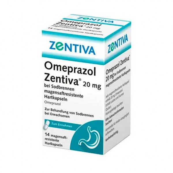 Капсулы от изжоги OMEPRAZOL Zentiva 20 mg bei Sodbrennen 14 шт Zentiva Pharma Капсулы от изжоги OMEPRAZOL Zentiva 20 mg bei Sodbrennen 14 шт Zentiva Pharma